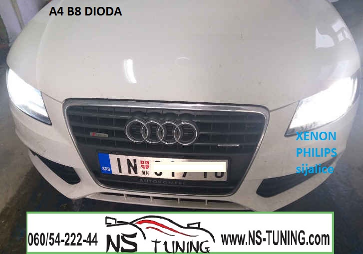 audi a4 b8 dioda xenon farovi d3s sijlica philips zamena ugradnja novi sad tuning